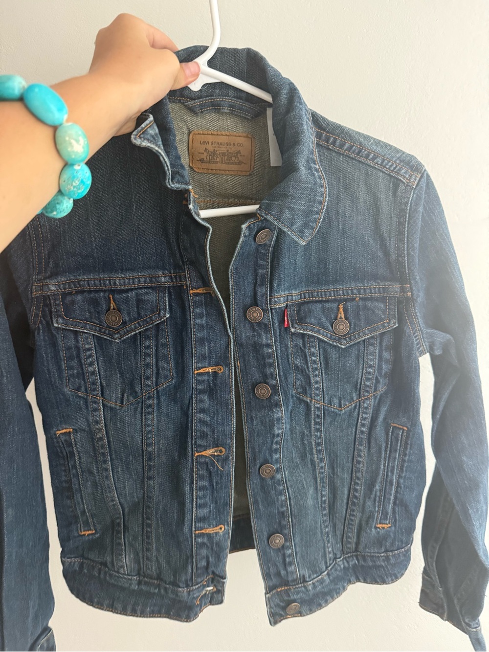 Levi's Blue Denim Trucker Jacket with Button Pockets